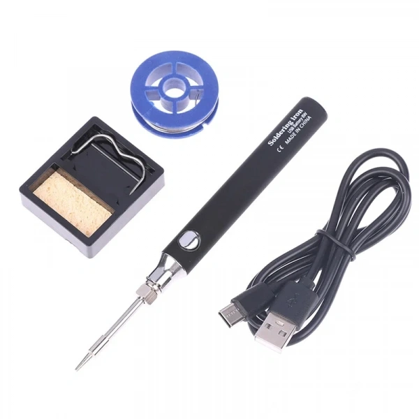 USB 5V 8W USB Siyah Kalem Havya Seti - Sıcaklık Ayarlı Mod Seçimli