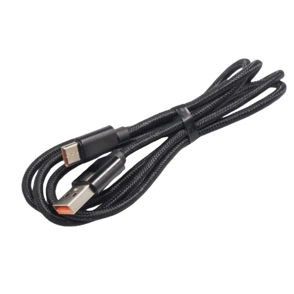 USB-A to Type-C Örgülü Hızlı Şarj Kablosu - 1 Metre