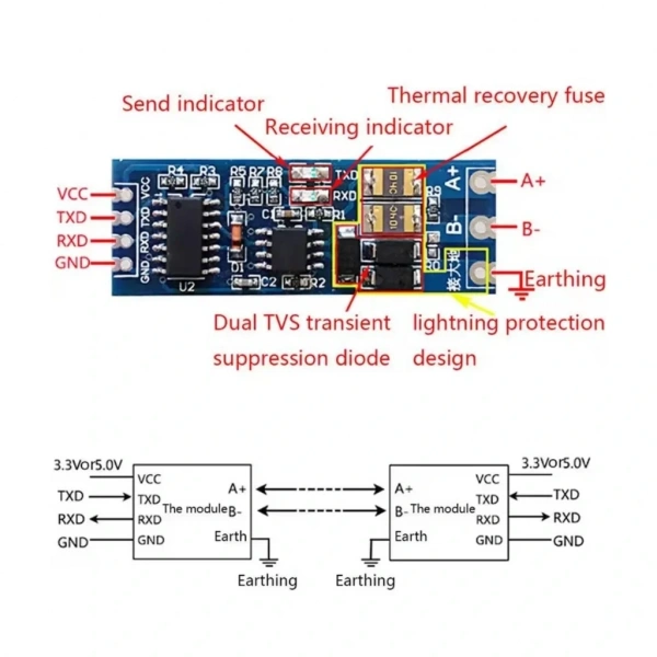 USB - TTL RS485 Seri Dönüştürücü Adaptör