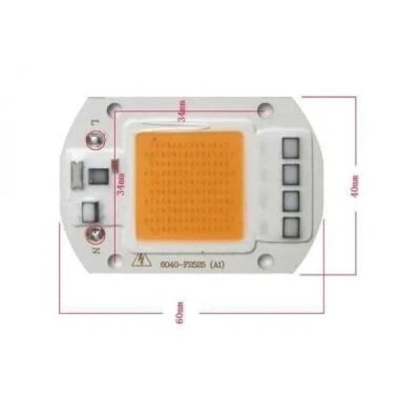 UV 220V Projektör Cob Led 50W Driver Çipli