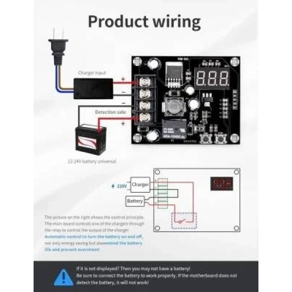 VHM-003 12-24V Lityum Pil - Akü Şarj Kontrol Devresi