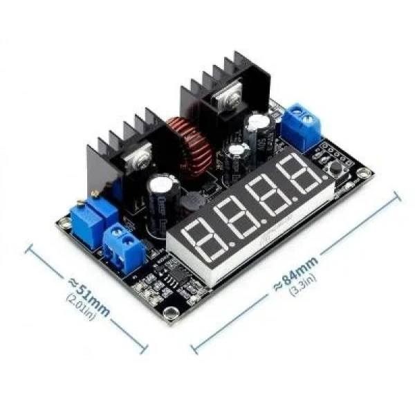 VHM-101 5A Ekranlı Amper Ayarlı Voltaj Düşürücü