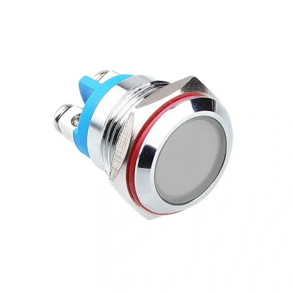 WD16L-P0 16mm 12-24V Metal Sinyal Lambası - Beyaz