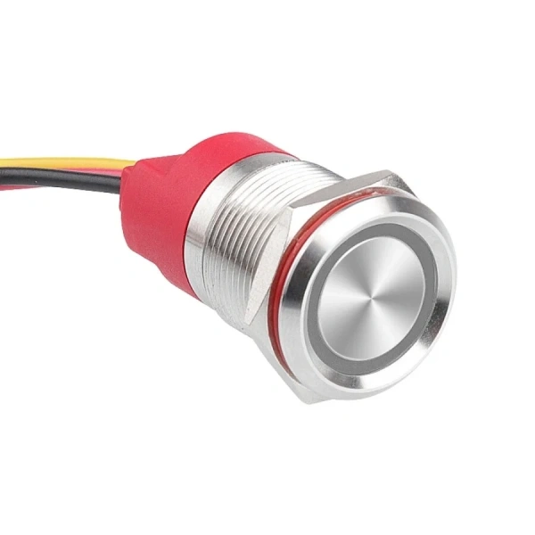 WD19T-P2-EC 19mm Dokunmatik Touch Metal Buton - Beyaz
