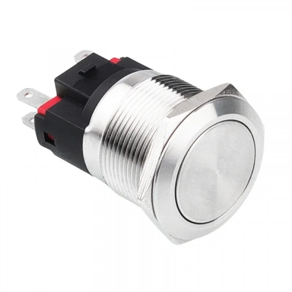 WD22E-P1 22mm Düz Yaylı Metal Buton