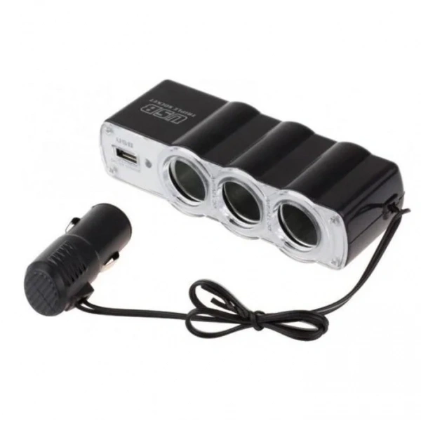 WF-0120 3lü USBli Çakmaklık Çoklayıcı