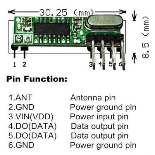 WL101-341 433MHz RF Alıcı Modülü