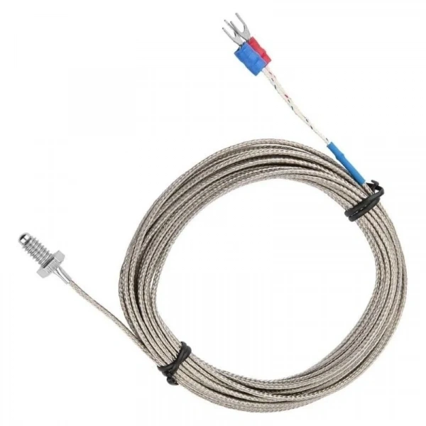 WRET-02 E-tip 0-400C M6 Termokupl - 3 Metre