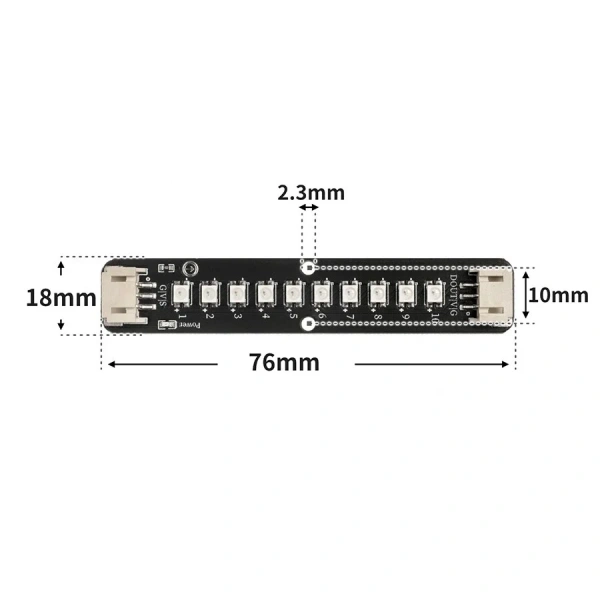 WS2812 NeoPixel Stick - 10lu RGB Led Modülü