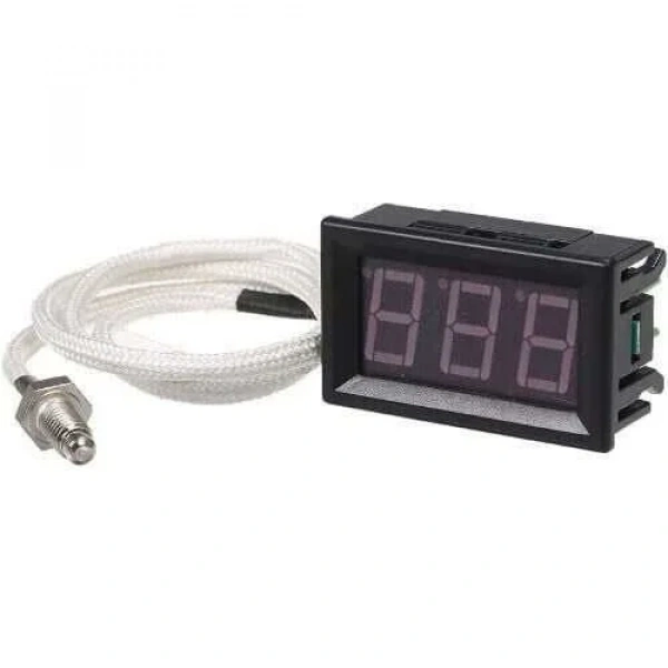 XH-B310 12V K tipi M6 Termokupl Dijital Termometre - Kırmızı