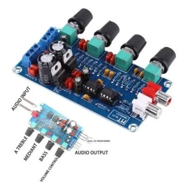 XH-M164 AC 12-24V 4 Kanal Equalizer - Ekolayzer Modülü