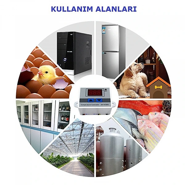XH-W3002 220V AC Dijital Ayarlı Termostat 1500W