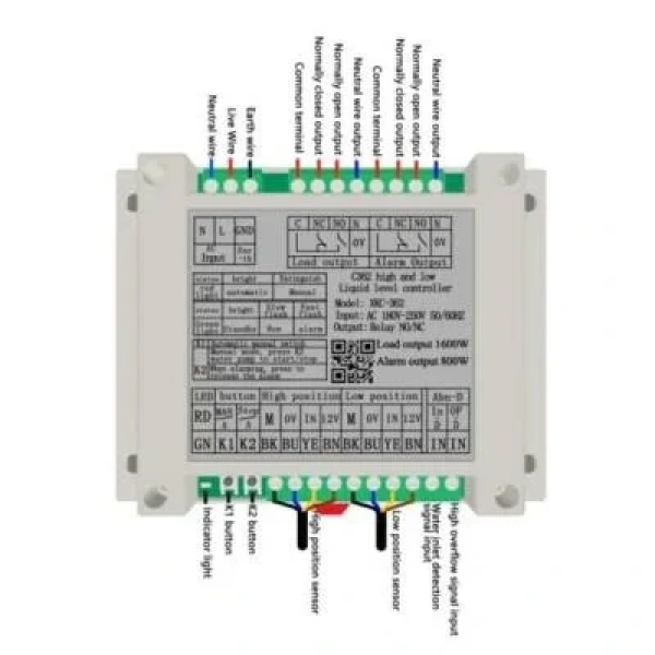 XKC-C352-3P Temassız Su Seviyesi Kontrol Modülü - Röle Çıkışlı