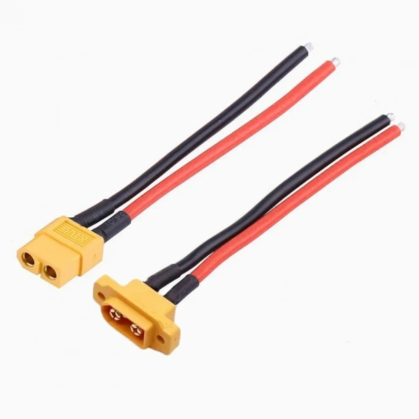 XT60E Dişi-Erkek Lipo Pil Şarj Kablosu Seti 10cm