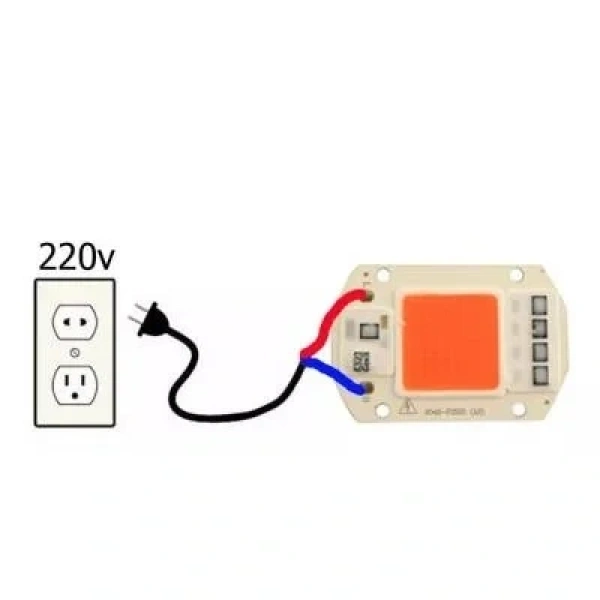 Yeşil 220V Projektör Cob Led 50W Driver Çipli