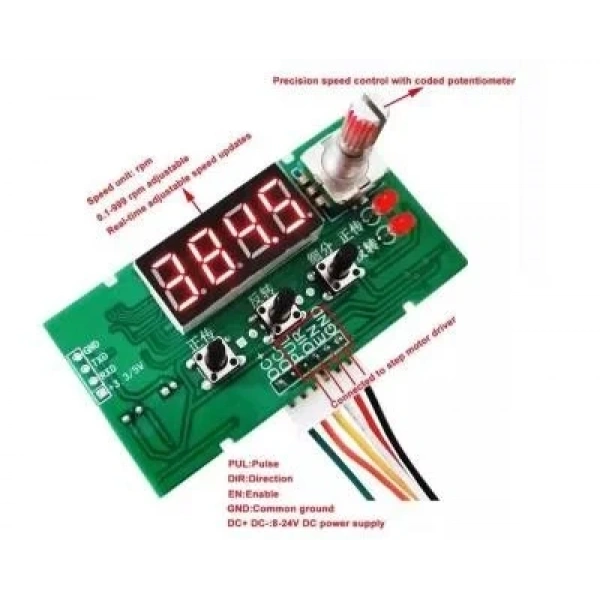 YF-18 Dijital Göstergeli Step Motor Hız Kontrol Cihazı 8-24V DC