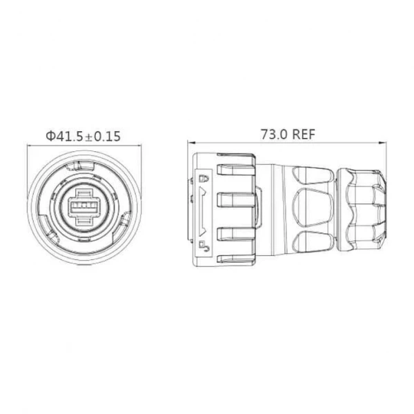 YM24-USB3-MP-MP-0D5M-001 Su Geçirmez Data Konnektörü - Erkek