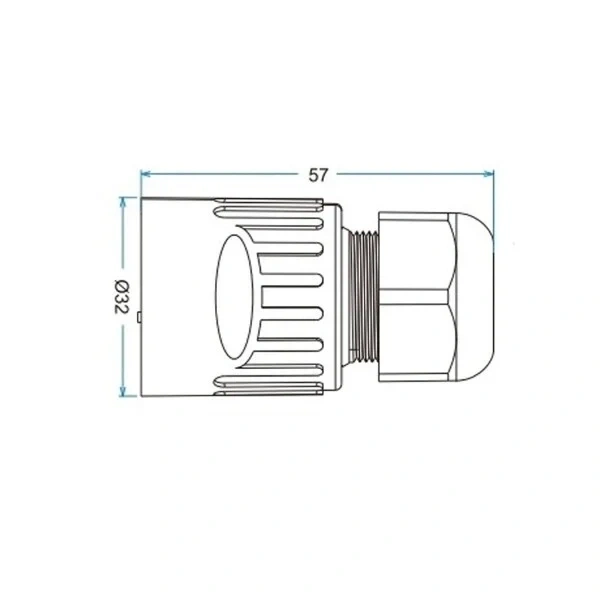 YT-RJ45-CPE-01-001 Su Geçirmez Ethernet Konnektörü - Erkek