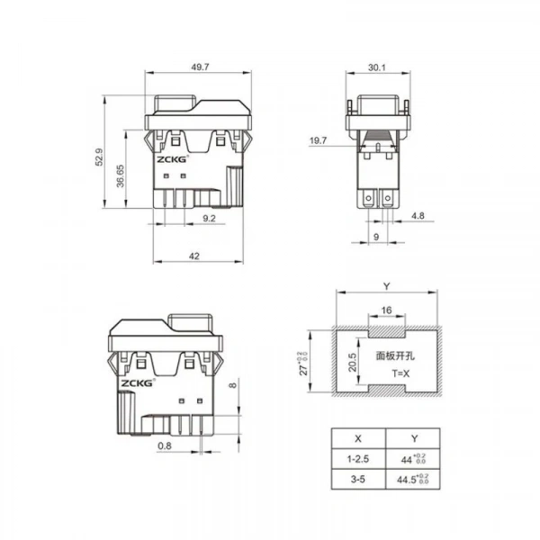 ZCD-01 4-Pin Elektromanyetik Switch