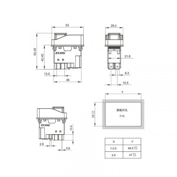 ZCD-02 4-Pin Elektromanyetik Switch