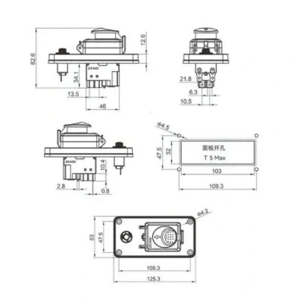ZCD-02BL 5-Pin Elektromanyetik Switch