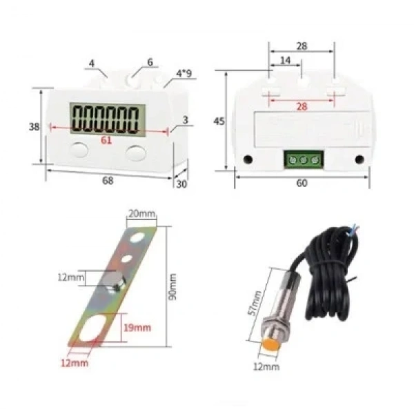 ZX-5DK 5 Haneli Manyetik Sensörlü Dijital Sayıcı