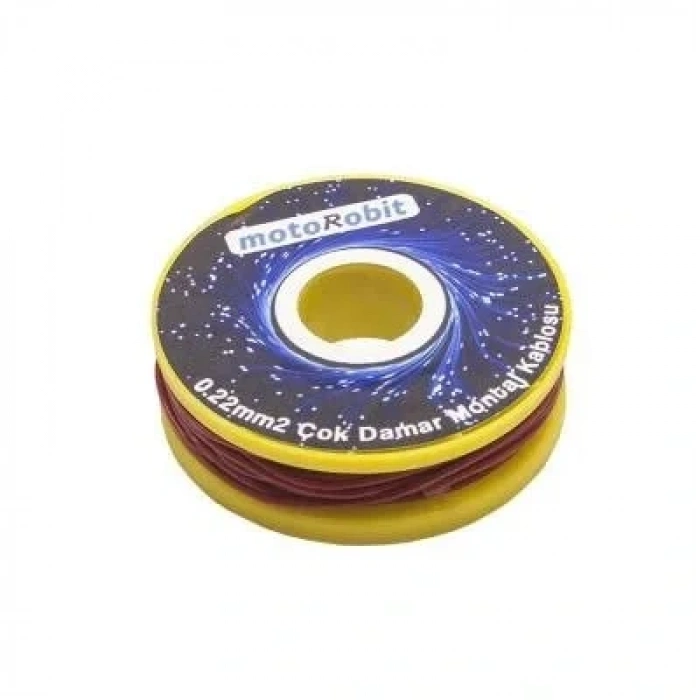0.22 mm2 Kırmızı Çok Damar Montaj Kablosu - 10 Metre