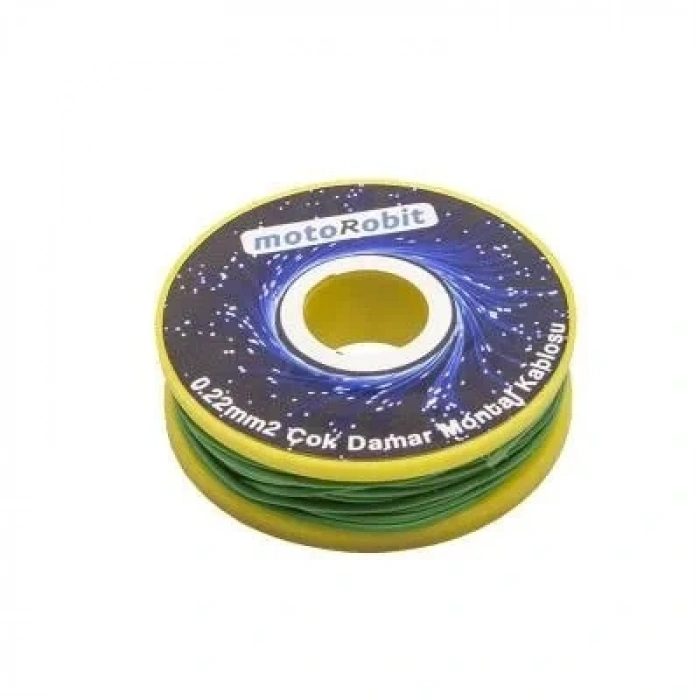 0.22 mm2 Yeşil Çok Damar Montaj Kablosu - 10 Metre