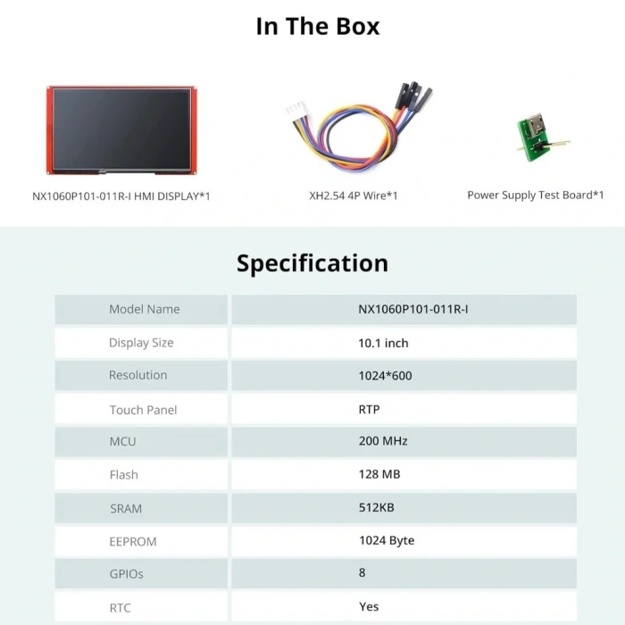10.1 Inch Nextion Dokunmatik NX1060P101-011R-I