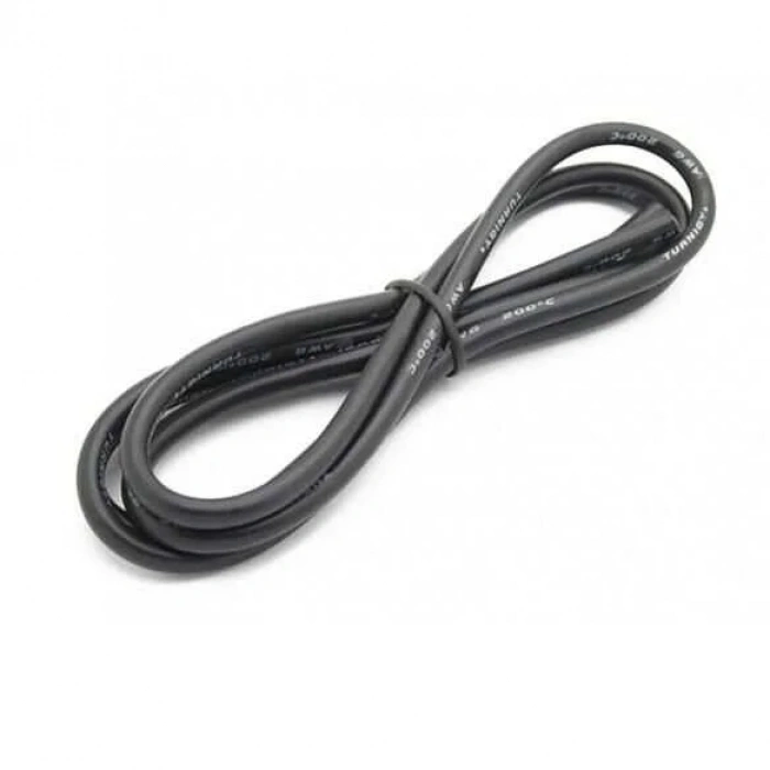 12 AWG Silikon Kablo Siyah - 1 Metre