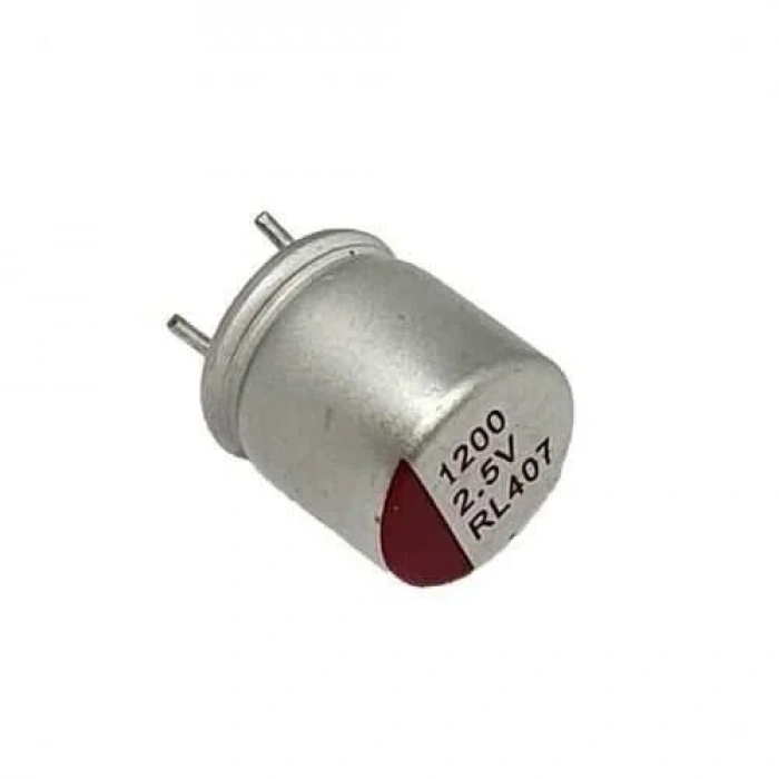 1200uF 2.5V Polimer Alüminyum Elektrolitik Kondansatör 6X8mm - Kısa Bacaklı