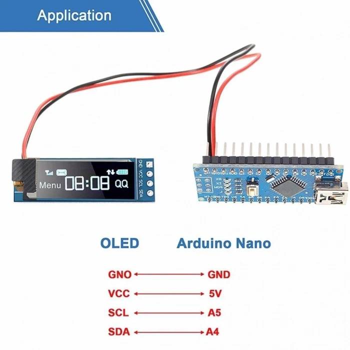 128x32 Oled Lcd Ekran 0.91 Inch SSD1306