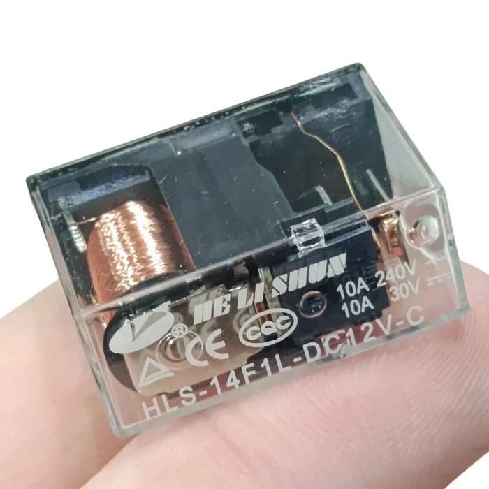 12V 10A Tek Kontak Röle - HLS-14F1L-DC12V-C