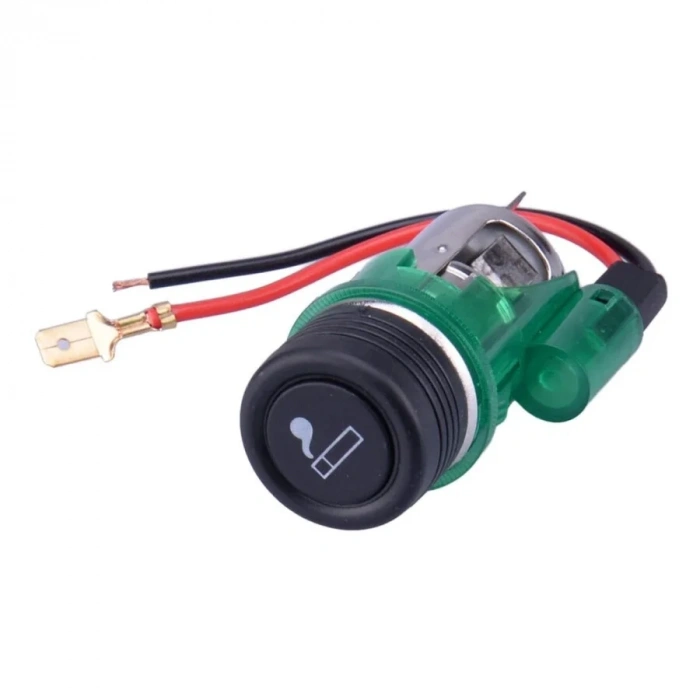 12V 120W Işıklı Oto Çakmaklık - Yeşil