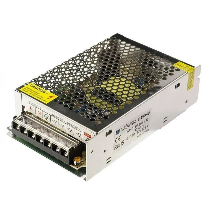 12V 12,5A Metal Case Power Supply