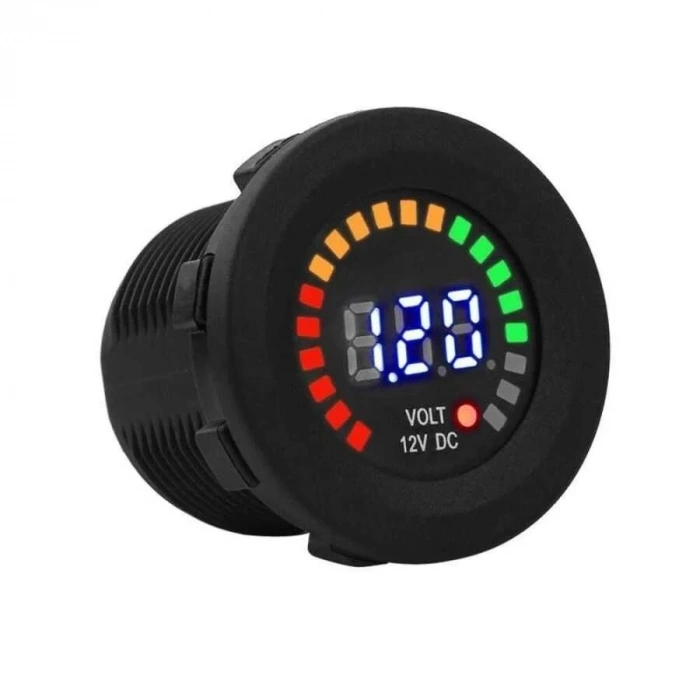12V Araç Akü Kapasite Göstergesi 5-36V Voltmetre