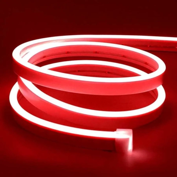 12V Esnek Neon Şerit Led 5 Metre - Kırmızı