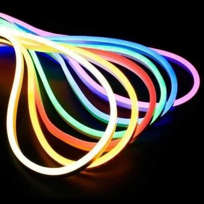 12V Esnek Neon Şerit Led 5 Metre - Mor