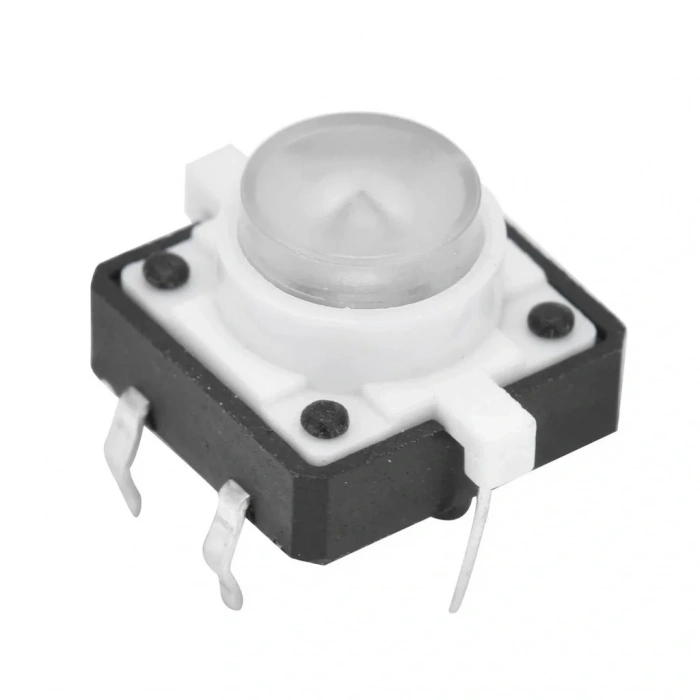 12x12mm Beyaz Led Işıklı Tact Switch