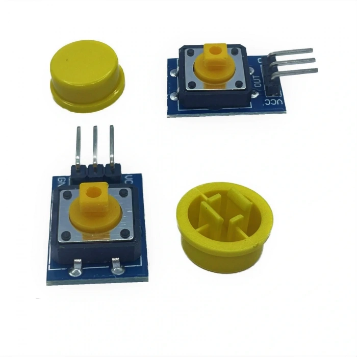 12x12mm Push Buton Switch Modül Sarı Kapak 1 Adet