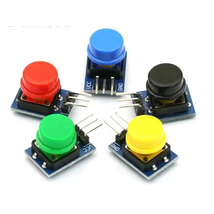 12x12mm Push Buton Switch Modül Siyah Kapak 1 Adet