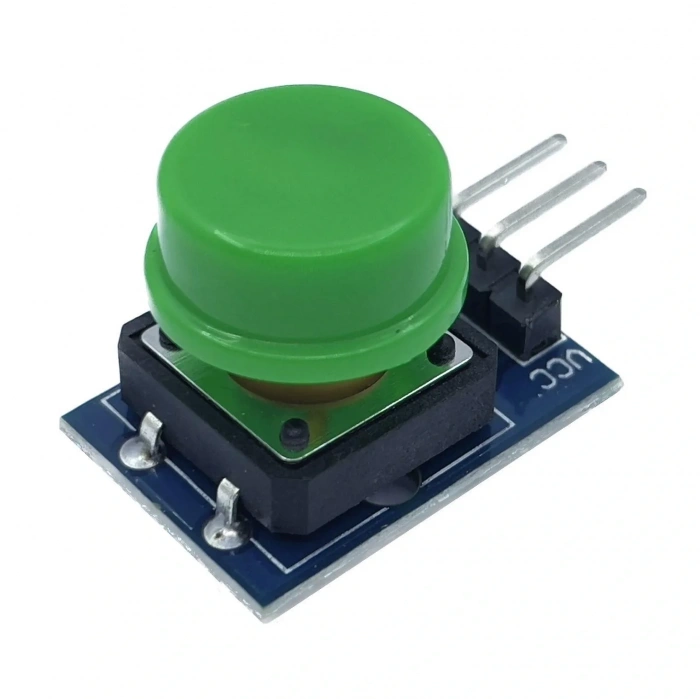 12x12mm Push Buton Switch Modül Yeşil Kapak 1 Adet
