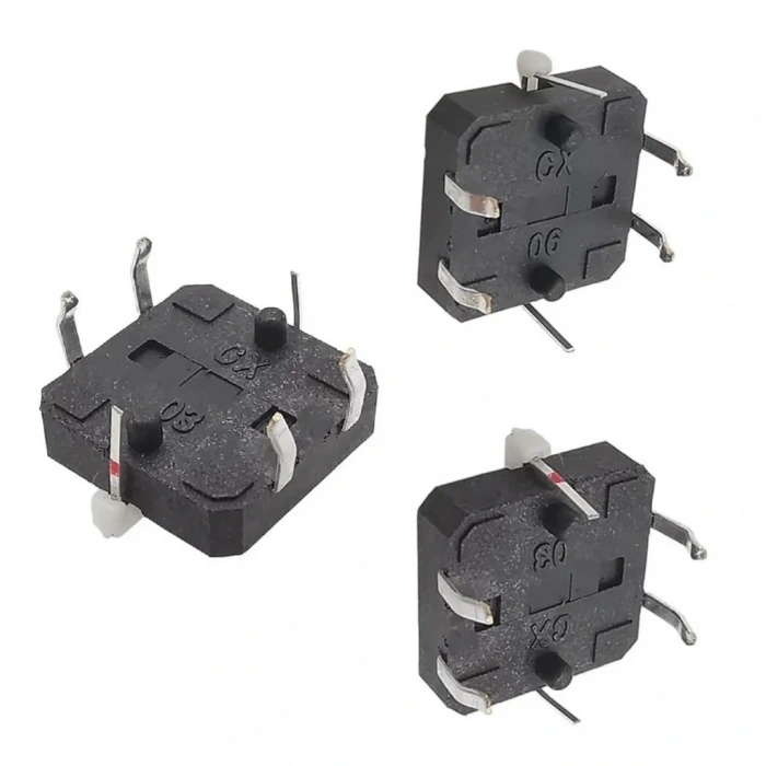 12x12mm Yeşil Led Işıklı Tact Switch