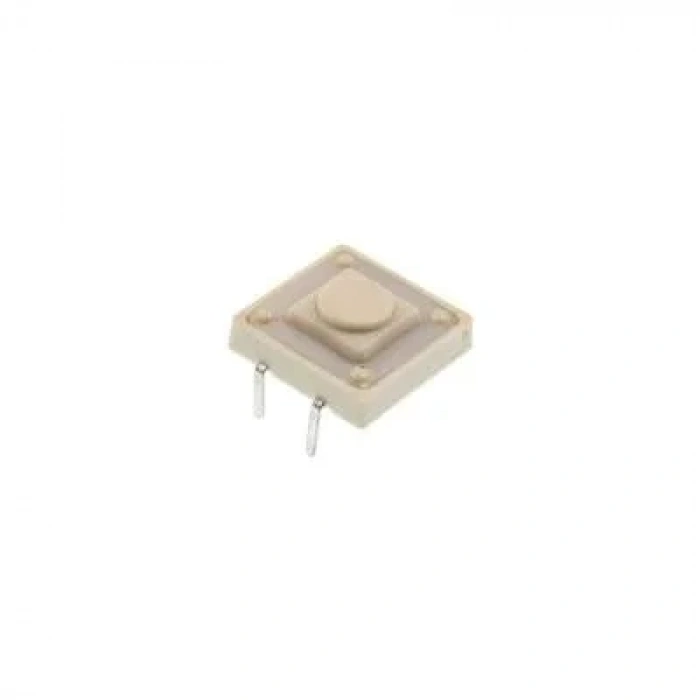 12x12x4.3mm 4 Pinli Beyaz Push Buton - Tact Switch