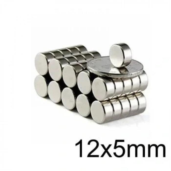 12X5mm Neodyum Güçlü Mıknatıs - Neodim Magnet