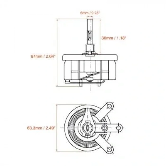 150R 50W BC1 Reosta Direnç - Potansiyometre
