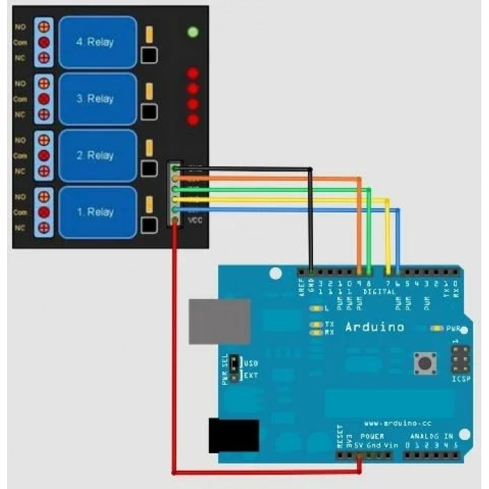 16 Kanallı 12V Röle Kartı
