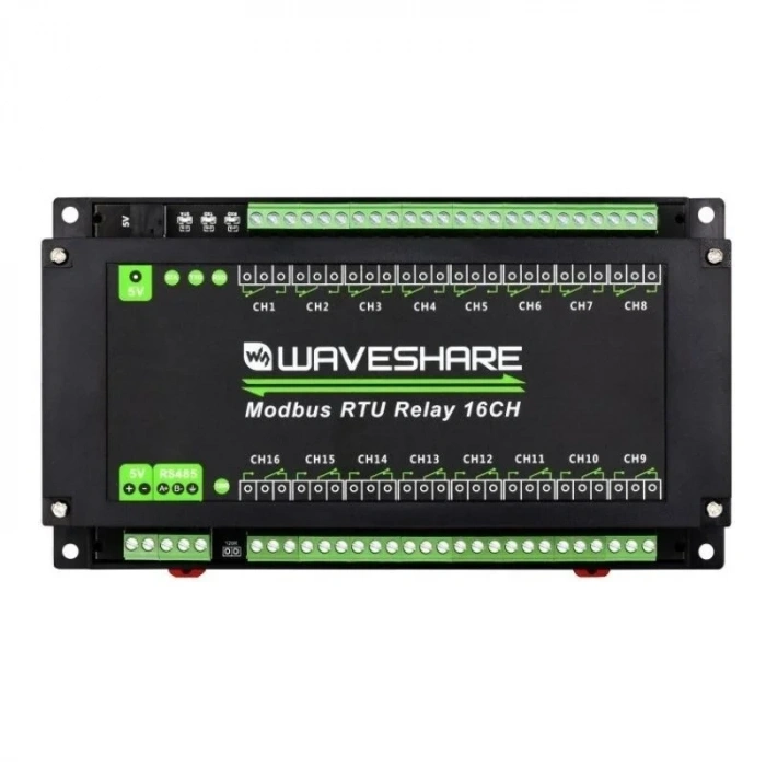 16 Kanallı Modbus RTU Ethernet Röle Modülü - RS485 Arayüzü