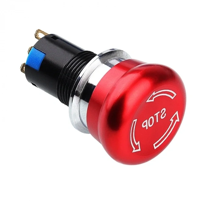 16M-Q1 16mm Metal Acil Stop Butonu 1NO+1NC - Logolu