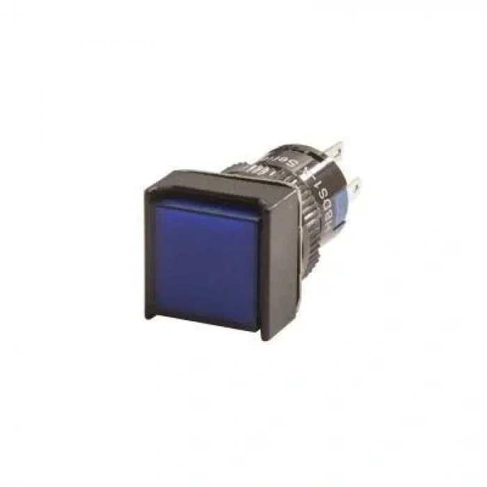 16mm 24V Mavi Anahtarlı Kare Buton CD-AF-11DZ/24V/B
